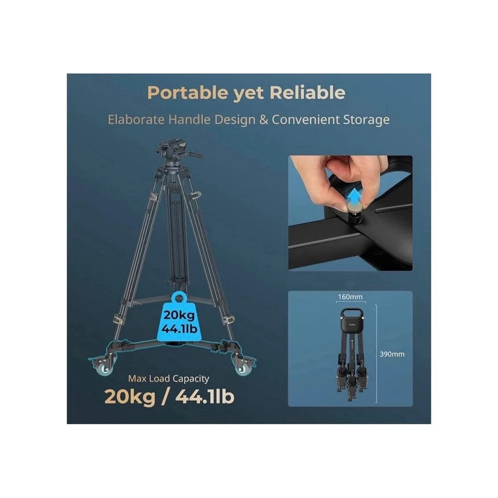 SmallRig Quick-Lock Photography Heavy‎ Duty Tripod Dolly with 3